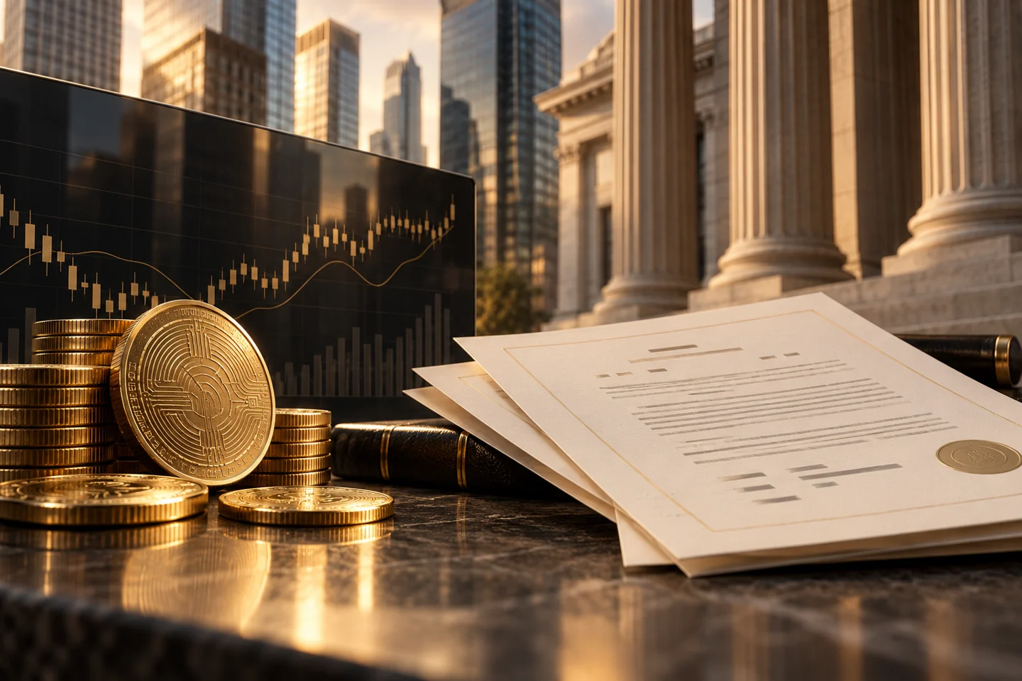 Conceptual unbranded digital tokens, financial display and regulatory documents